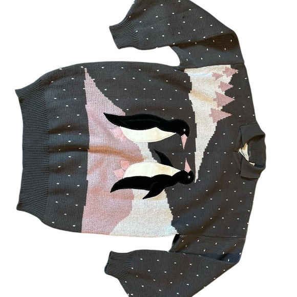 Penguin vintage, Pattern Gray Sweater, medium - Picture 11 of 13